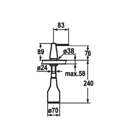 DOZOWNIK KWC EVE RYSUNEK TECHNICZNY Z.536.063.700